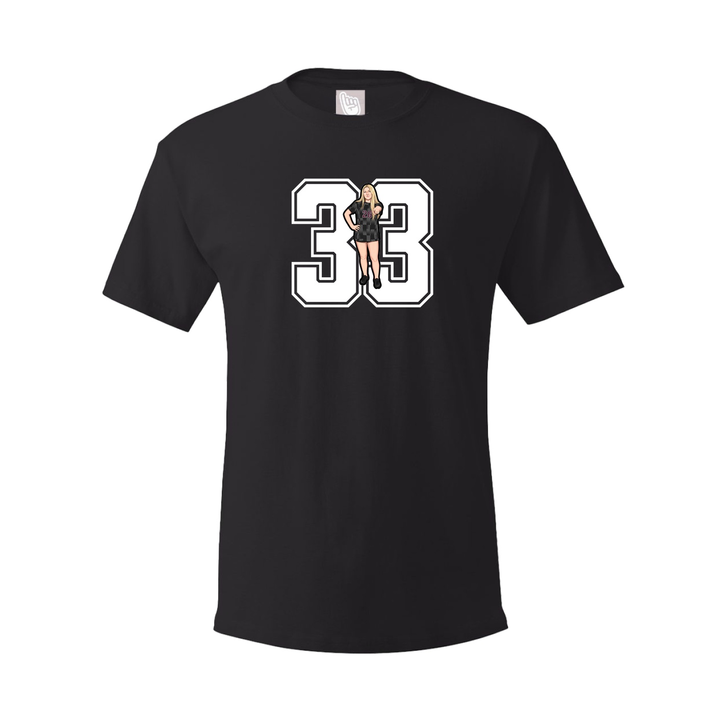 Youth Tee — Number in Black