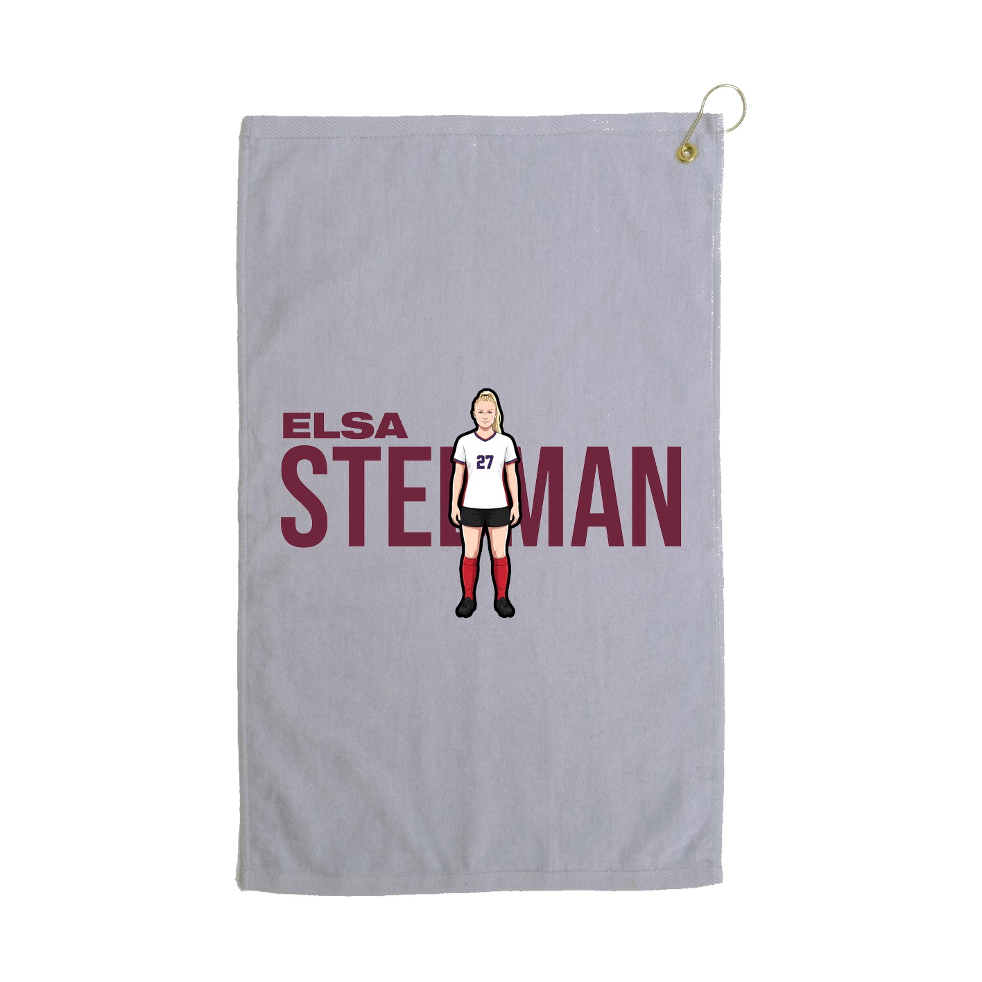 Golf Towel — Player Name in Grey
