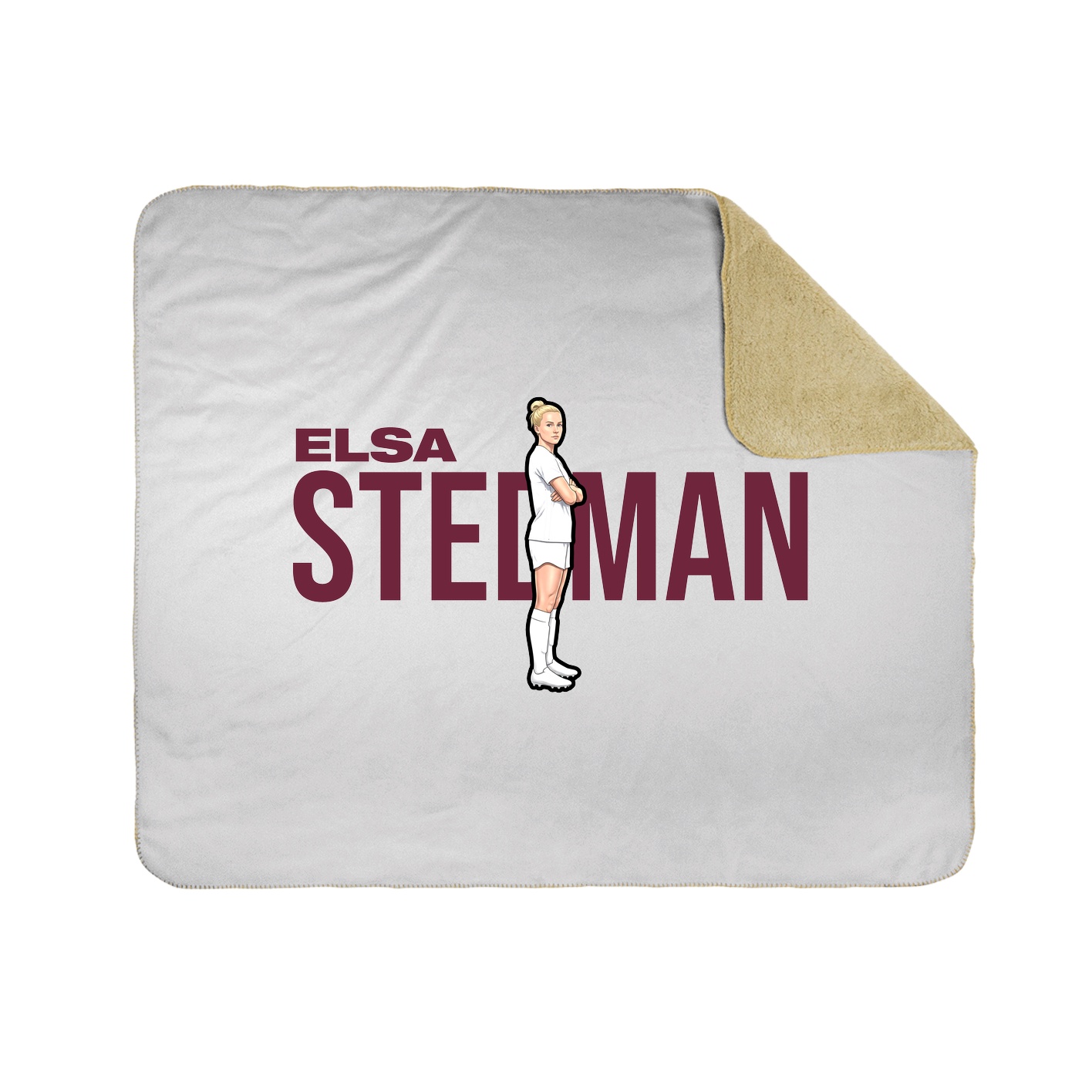 Throw Blanket — Player Name in White
