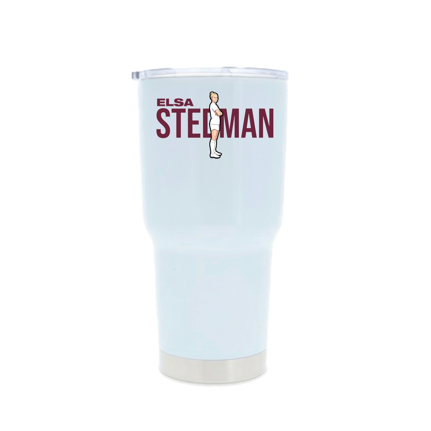30oz Stainless Steel Tumbler — Player Name in White