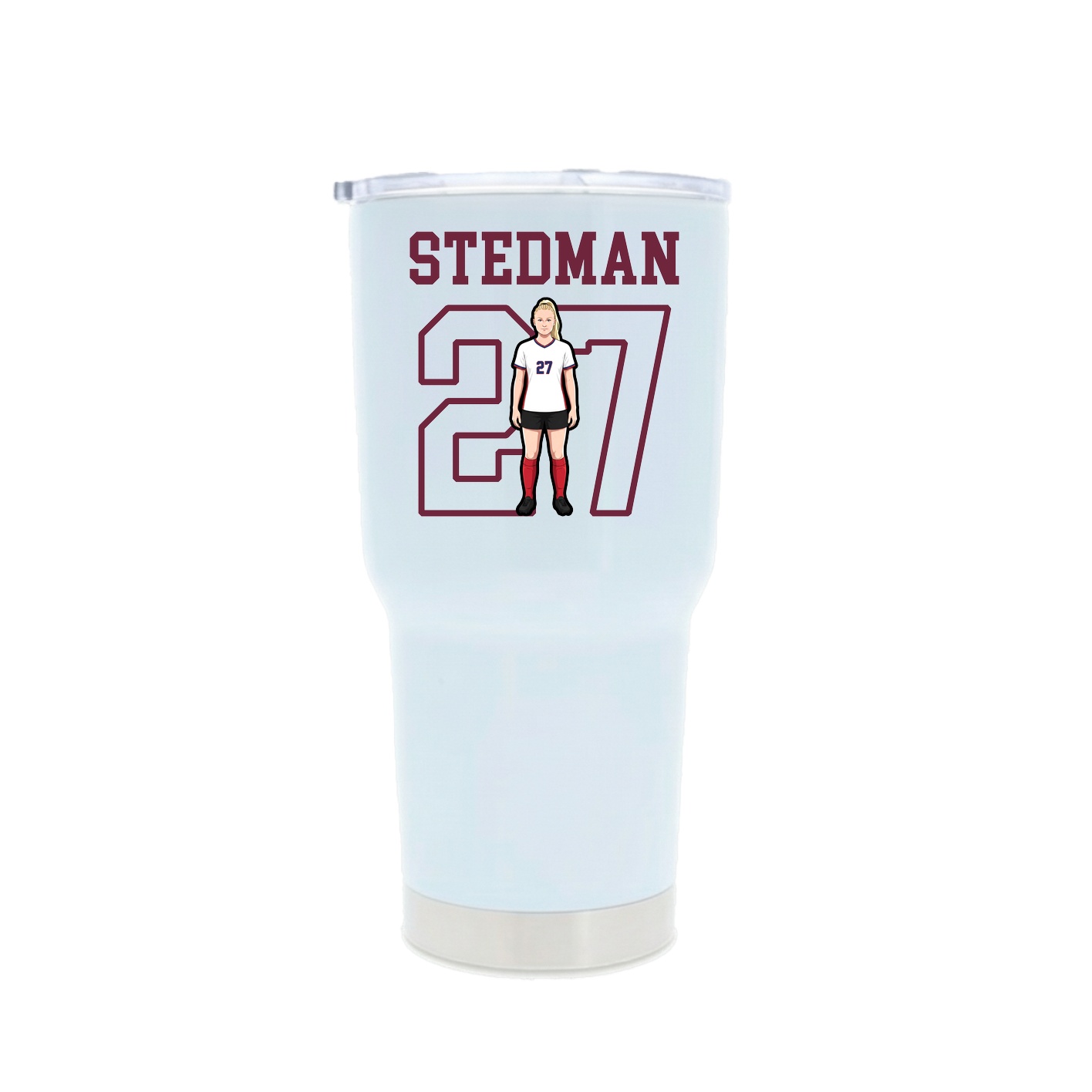 30oz Stainless Steel Tumbler — Shirsey in White