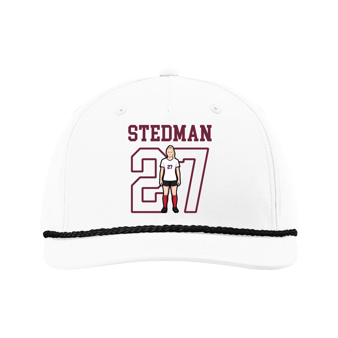 Five-Panel Classic Rope Cap — Shirsey in White