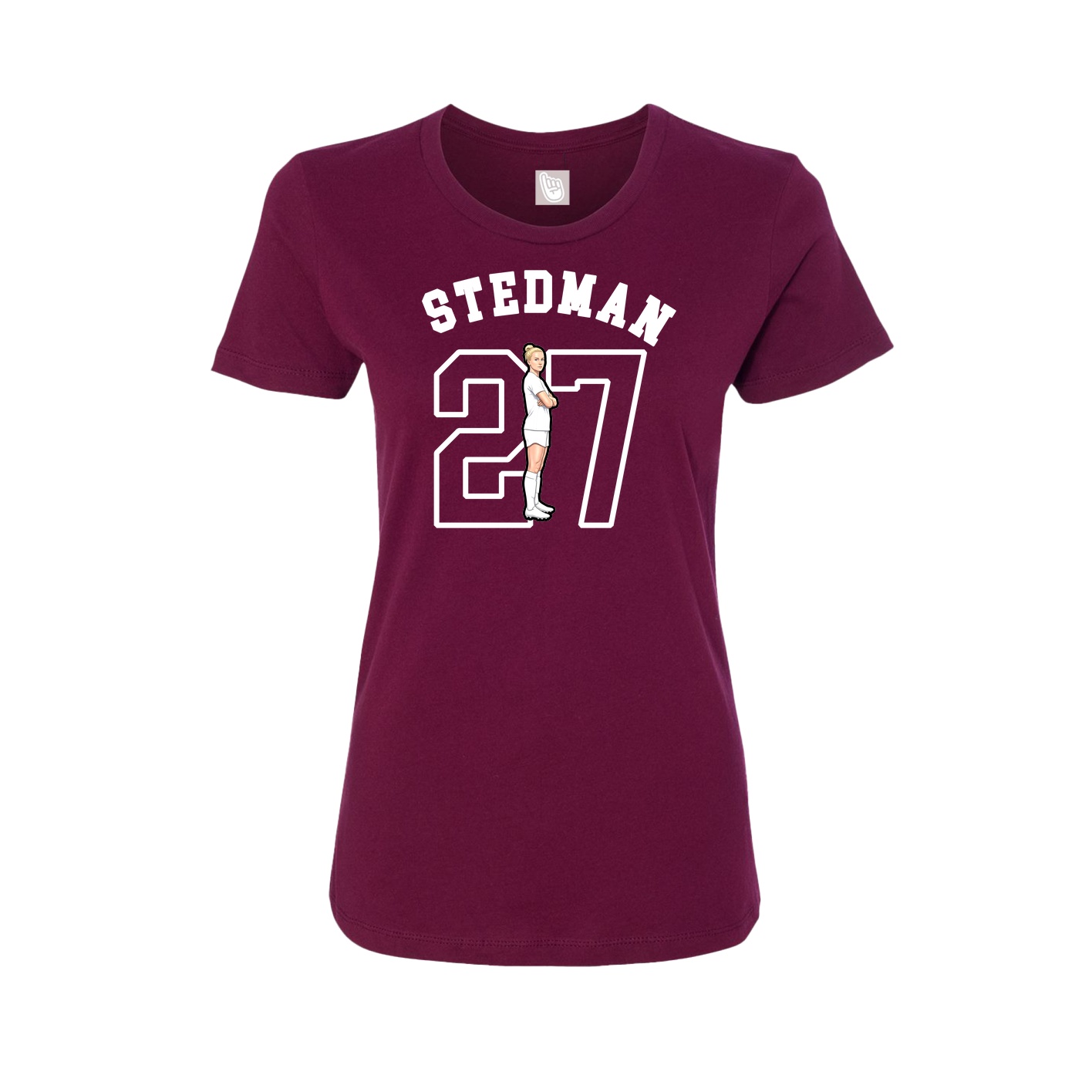 Fitted Women's Tee — Shirsey Arch in Maroon