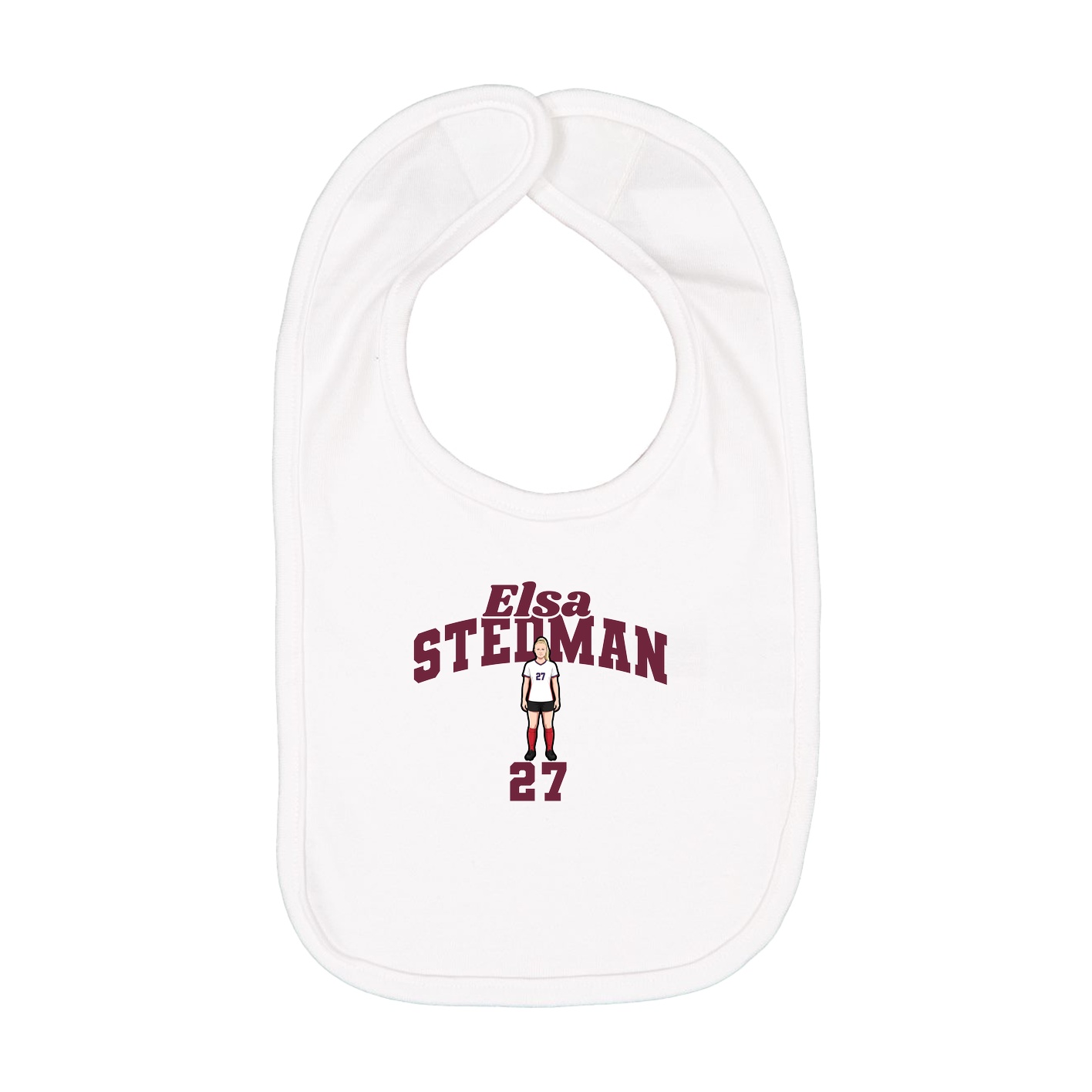 Infant Bib — Signature Arch in White