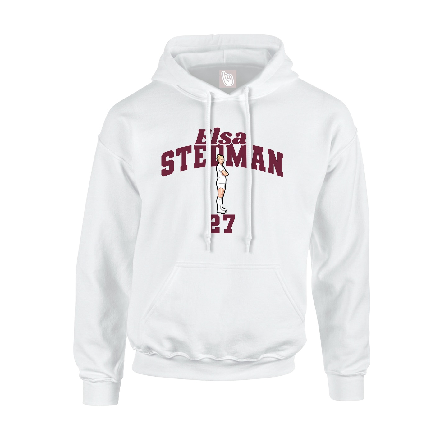 Hoodie — Signature Arch in White
