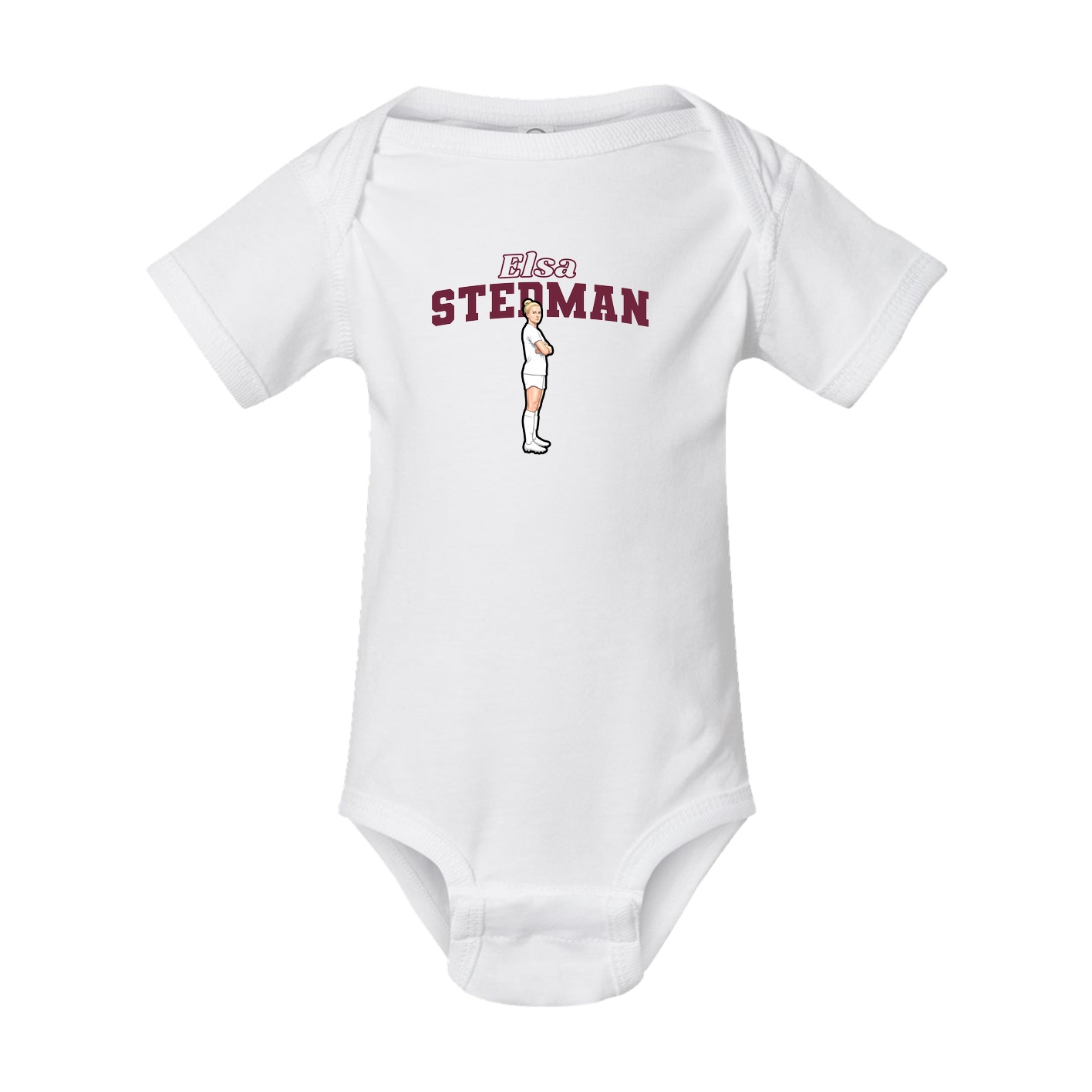 Baby Onesie — Name Arch in White