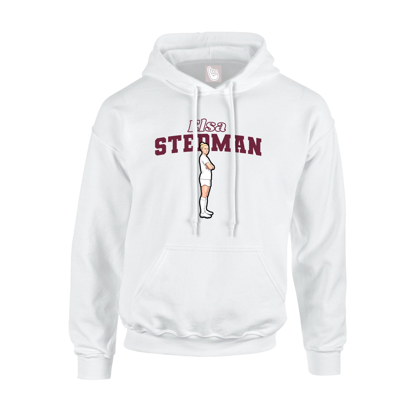 Hoodie — Name Arch in White