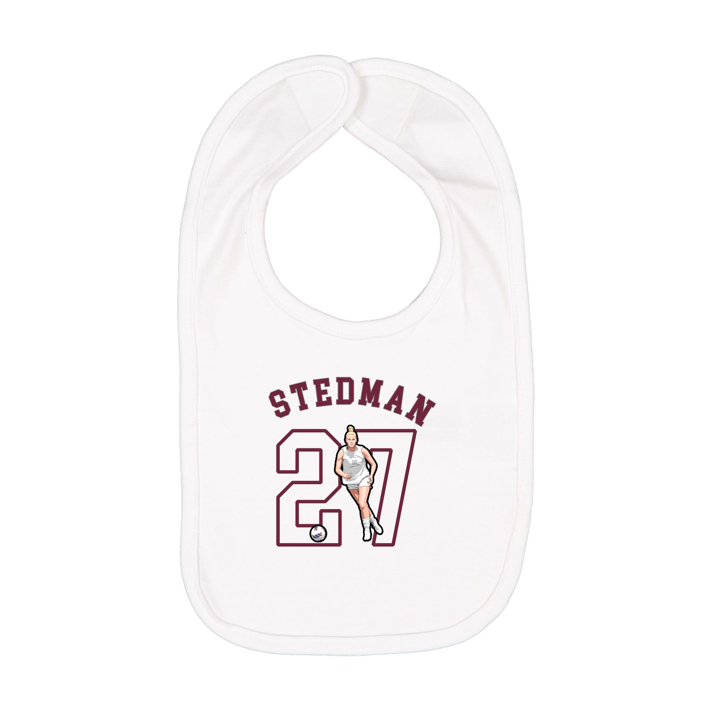 Infant Bib — Shirsey Arch in White