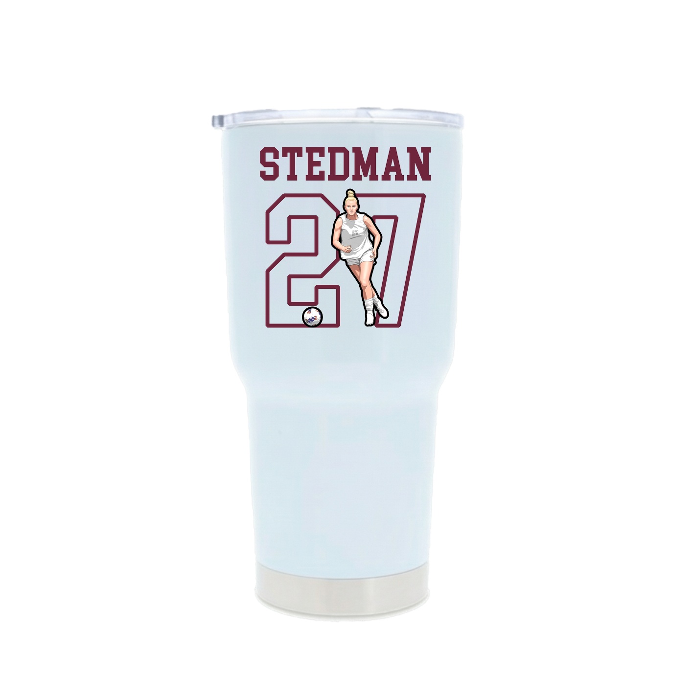 30oz Stainless Steel Tumbler — Shirsey in White