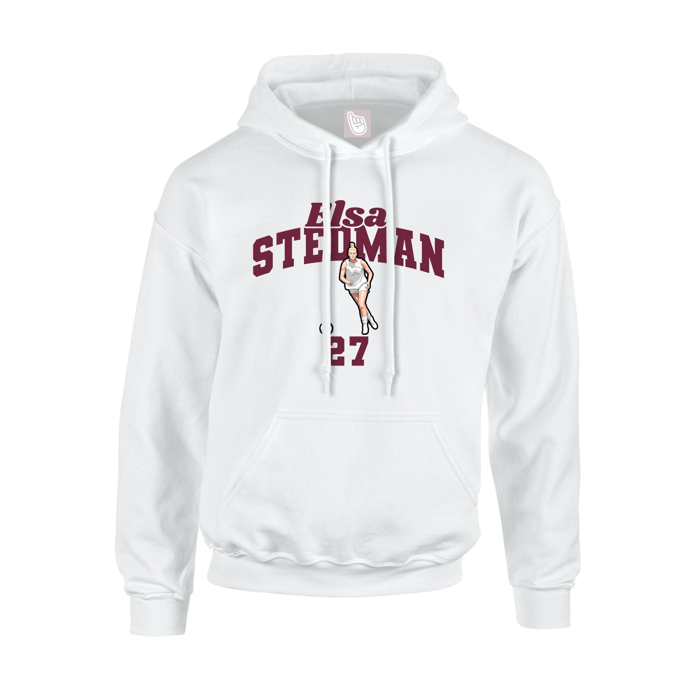 Youth Hoodie — Signature Arch in White