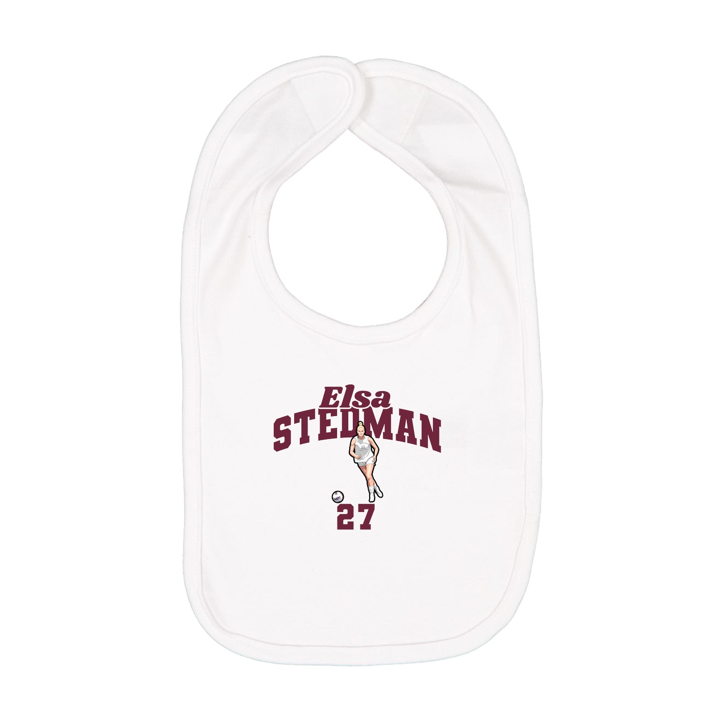 Infant Bib — Signature Arch in White