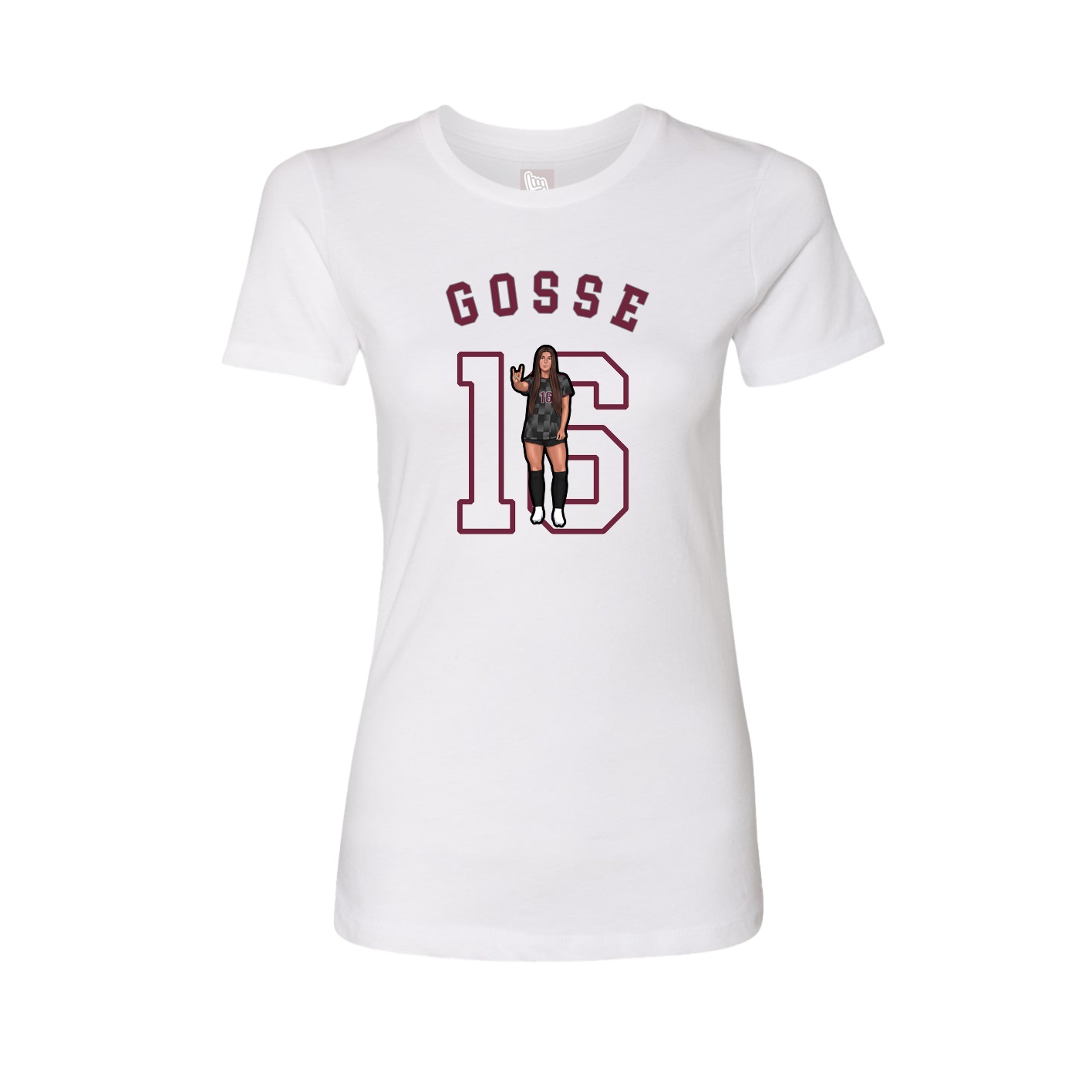 Fitted Women's Tee — Shirsey Arch in White