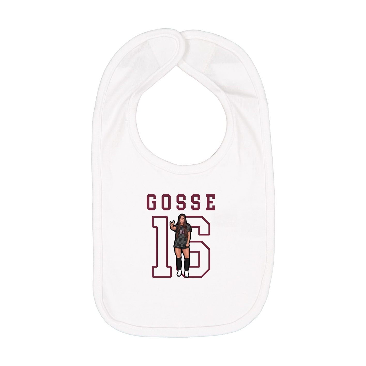 Infant Bib — Shirsey in White