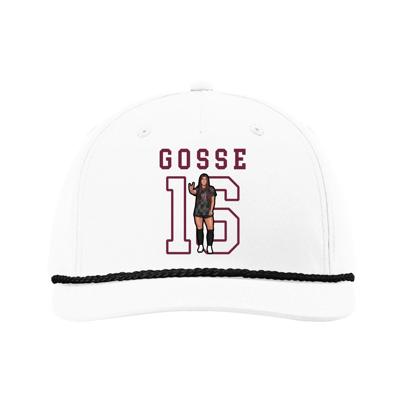 Five-Panel Classic Rope Cap — Shirsey in White