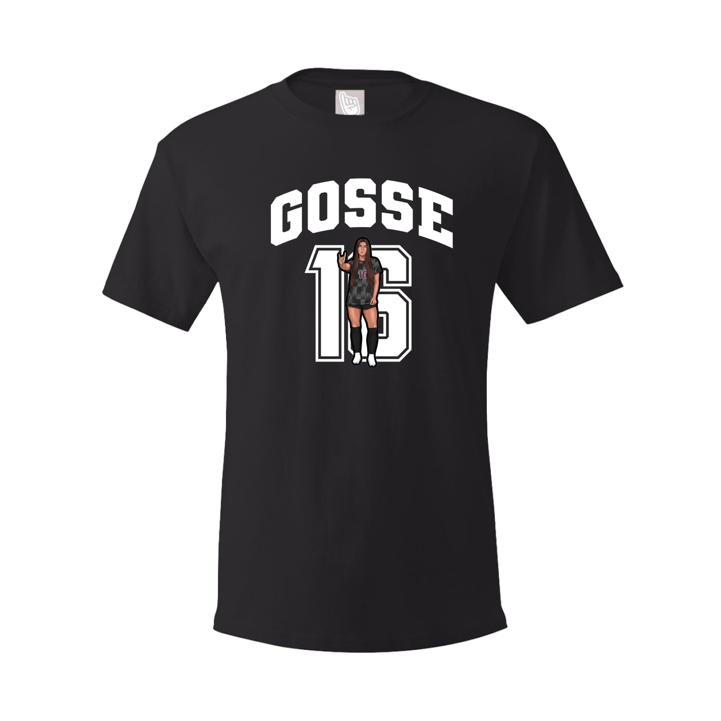 Youth Tee — Number in Black