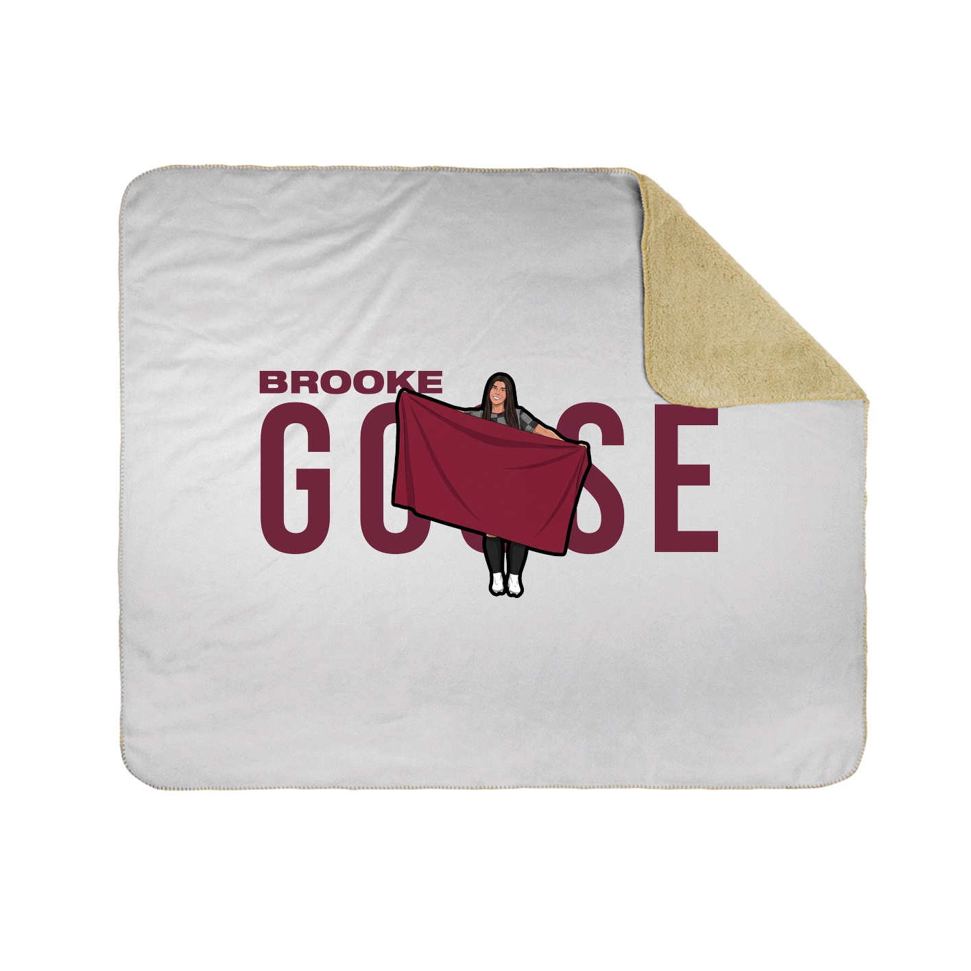 Throw Blanket — Player Name in White