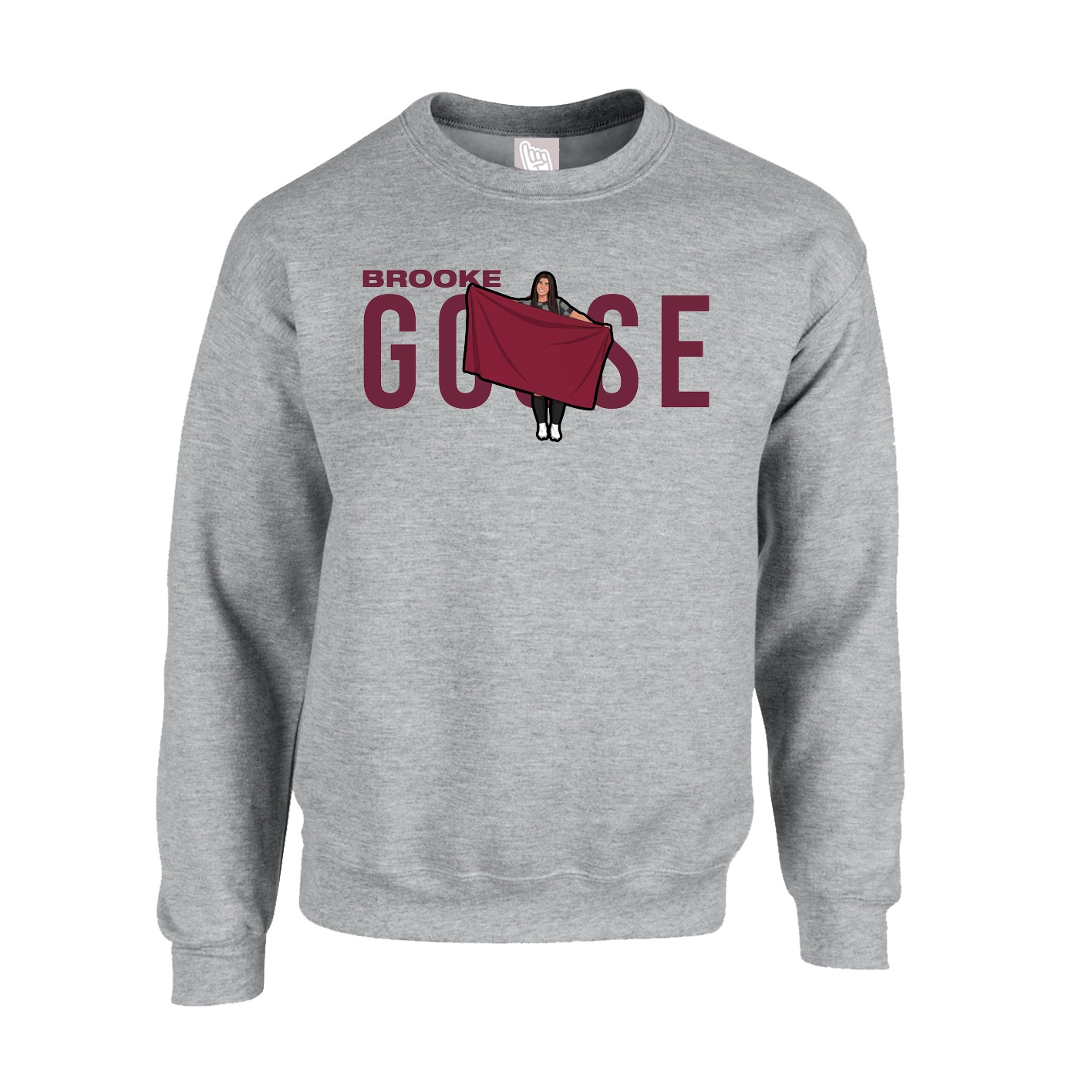 Fleece Crew — Player Name in Grey