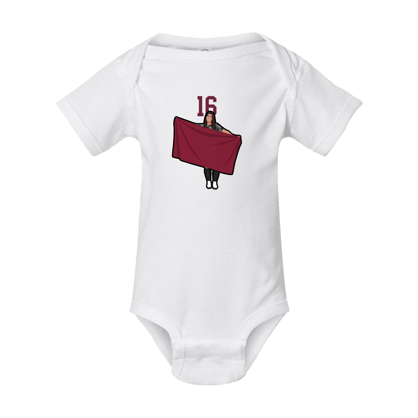 Baby Onesie — Number Top in White