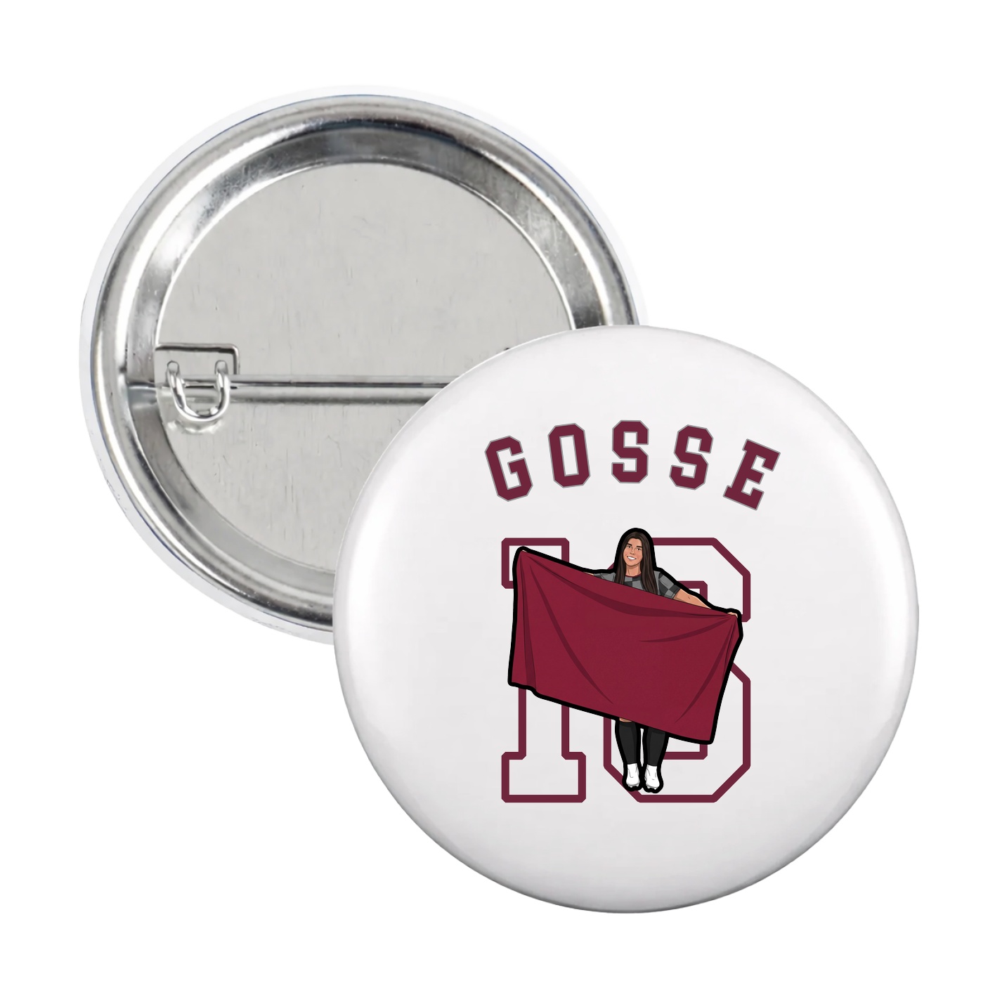 Game Day Button — Shirsey Arch in White