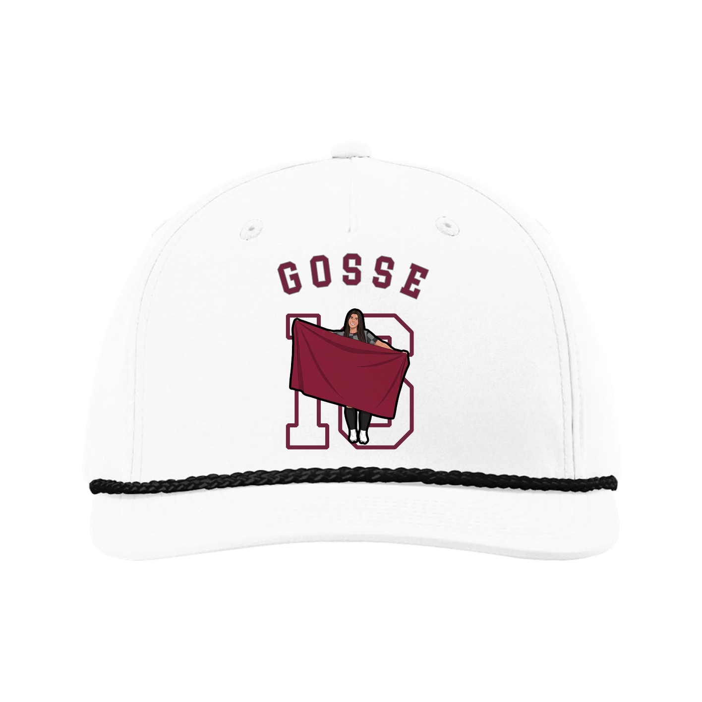 Five-Panel Classic Rope Cap — Shirsey Arch in White