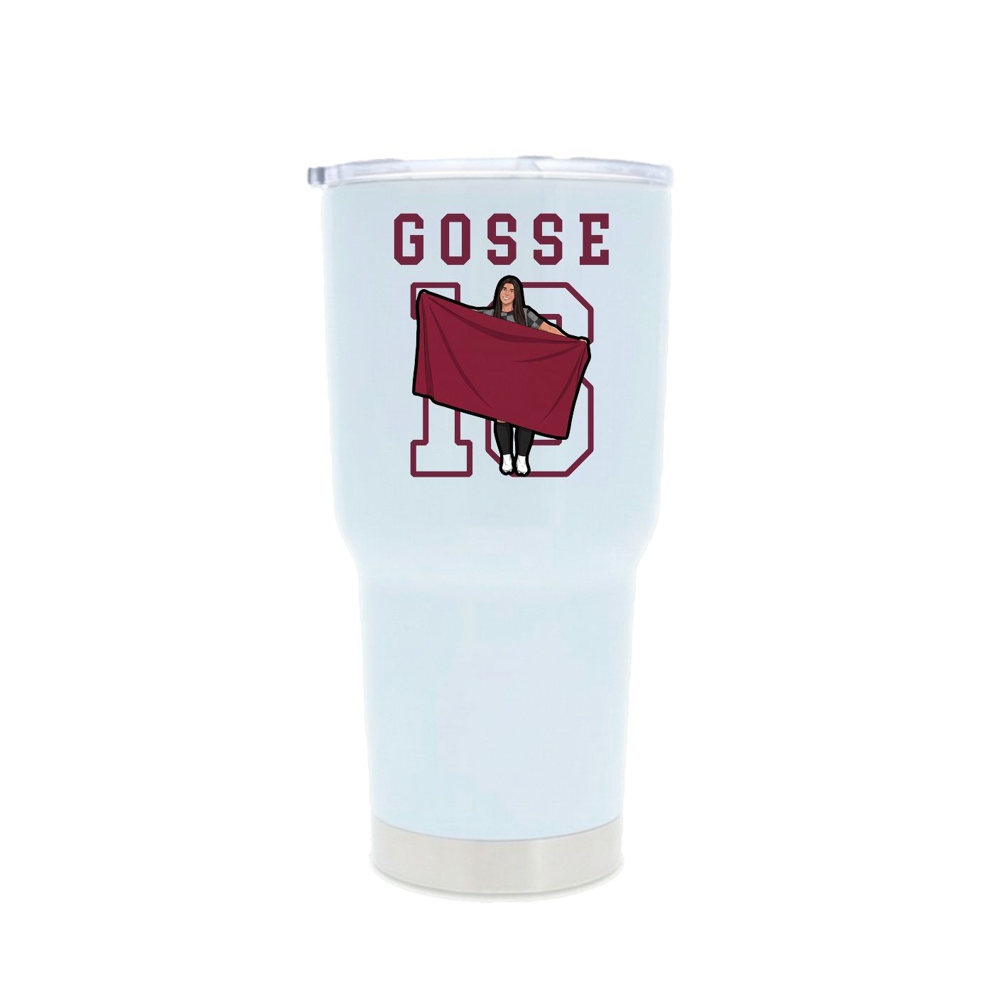 30oz Stainless Steel Tumbler — Shirsey in White