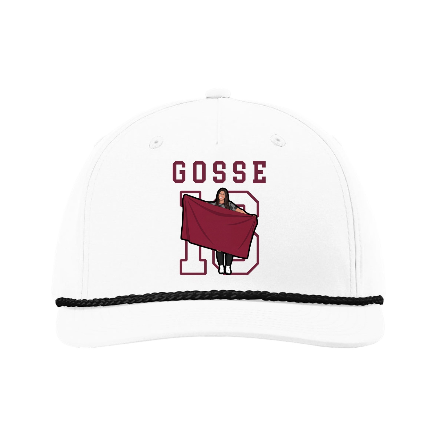 Five-Panel Classic Rope Cap — Shirsey in White
