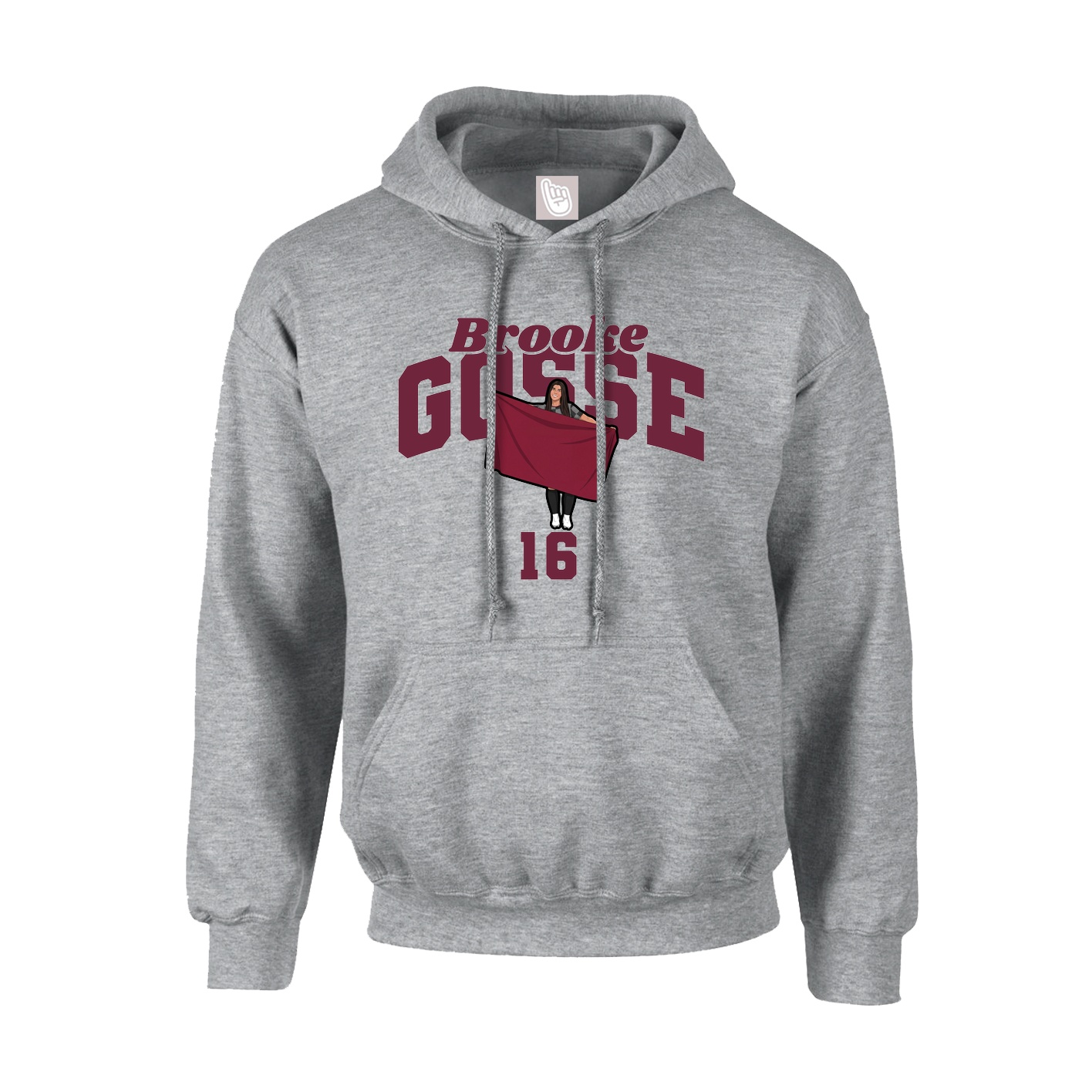 Youth Hoodie — Signature Arch in Grey