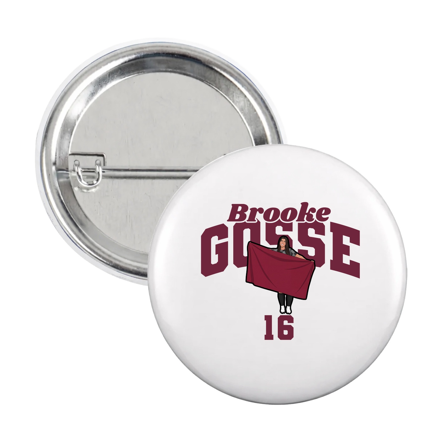 Game Day Button — Signature Arch in White