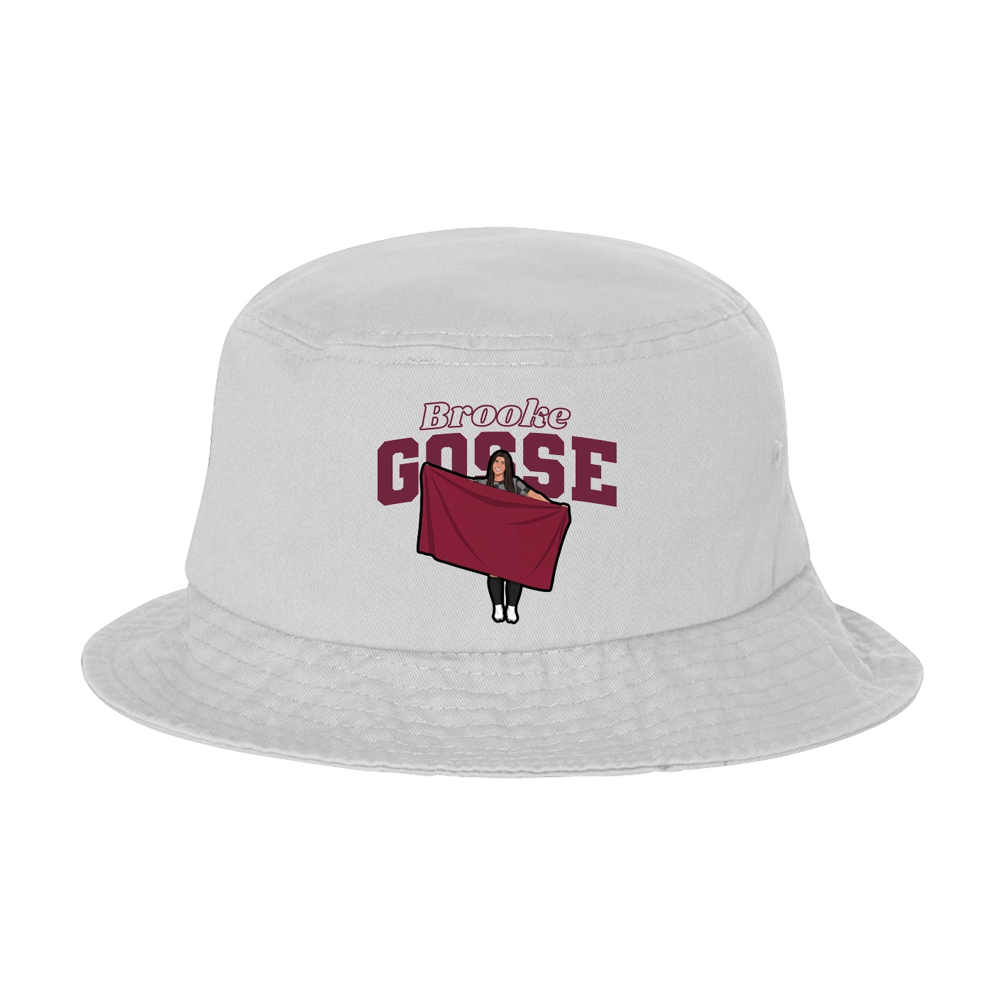 Bucket Cap — Name Arch in White