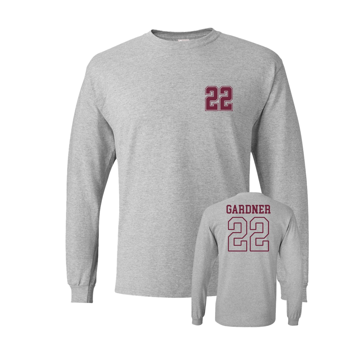 Long Sleeve Tee — Chest Back in Grey
