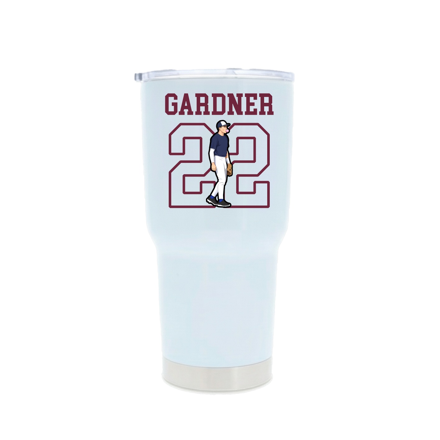 30oz Stainless Steel Tumbler — Shirsey in White