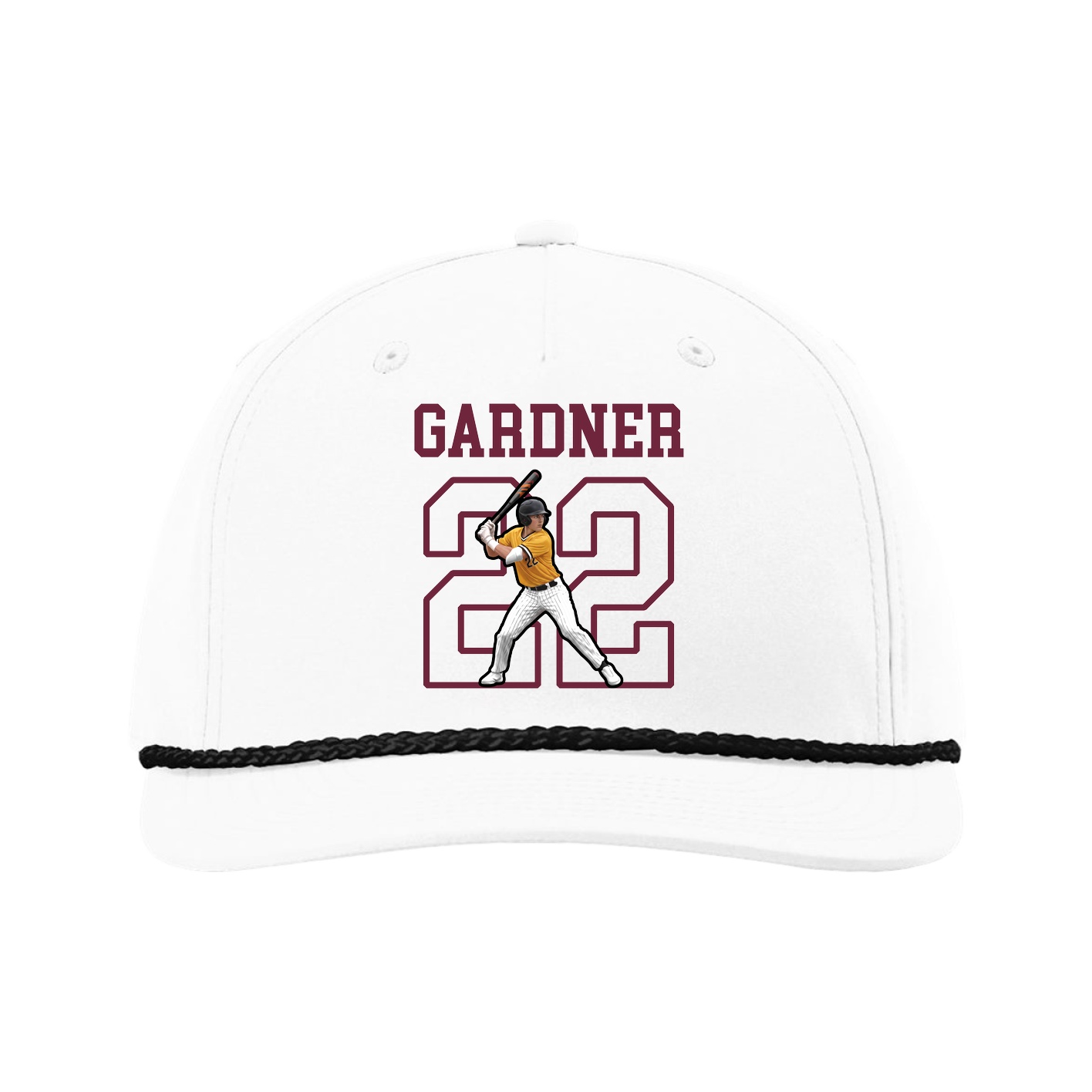 Five-Panel Classic Rope Cap — Shirsey in White