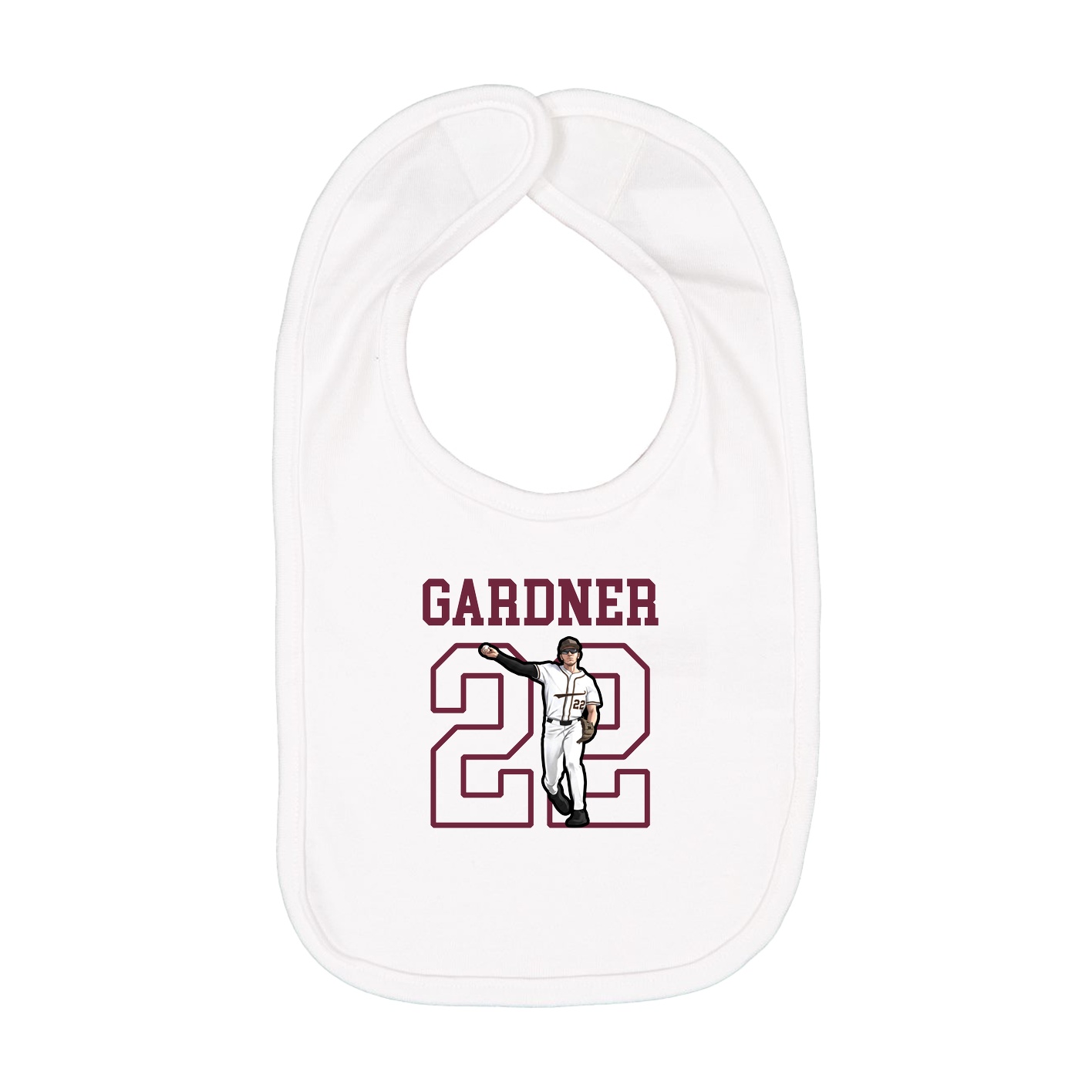 Infant Bib — Shirsey in White