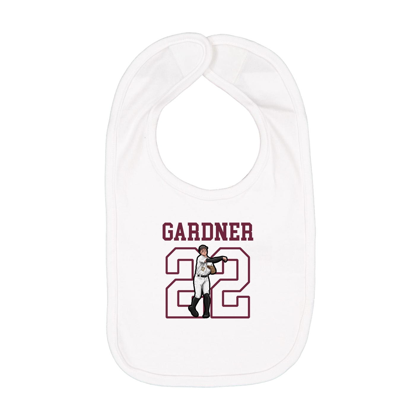 Infant Bib — Shirsey in White