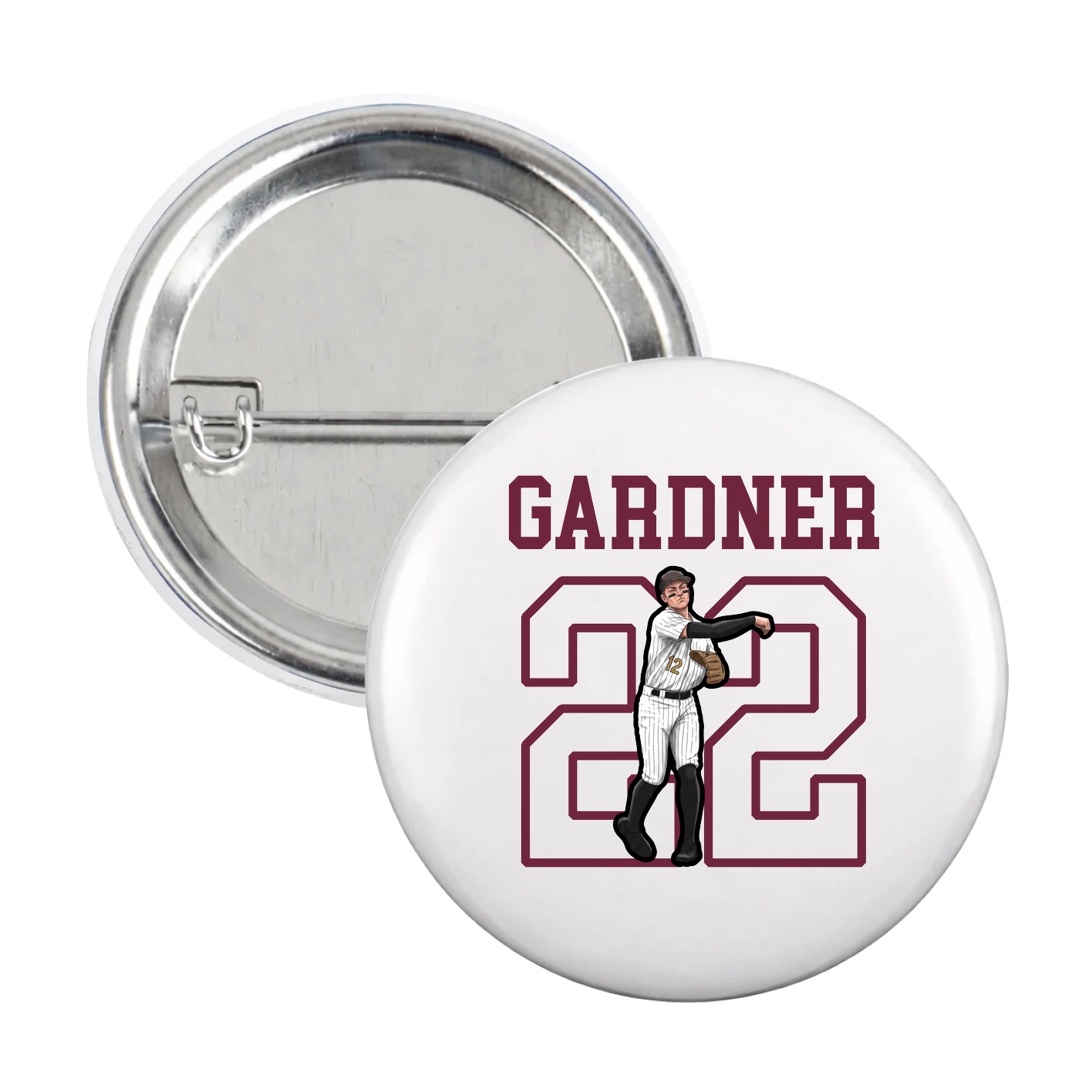 Game Day Button — Shirsey in White
