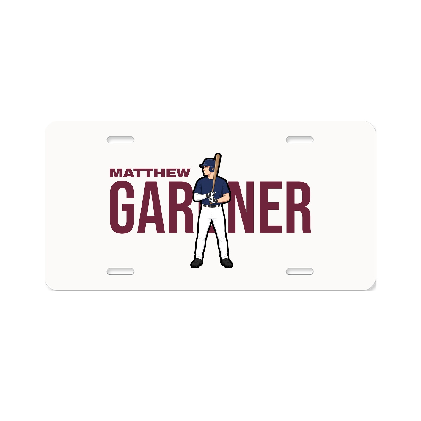 License Plate — Player Name in Classic