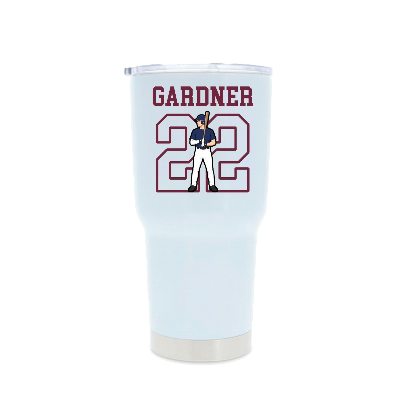30oz Stainless Steel Tumbler — Shirsey in White
