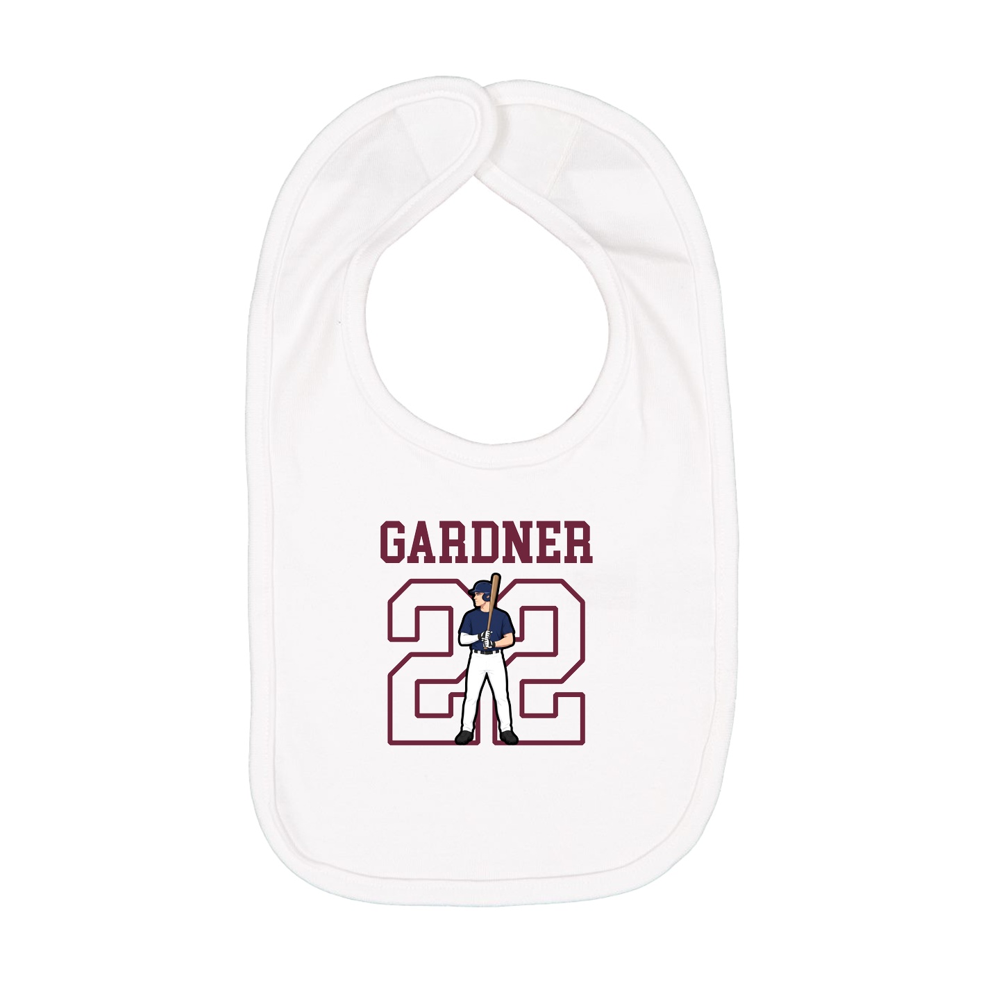 Infant Bib — Shirsey in White