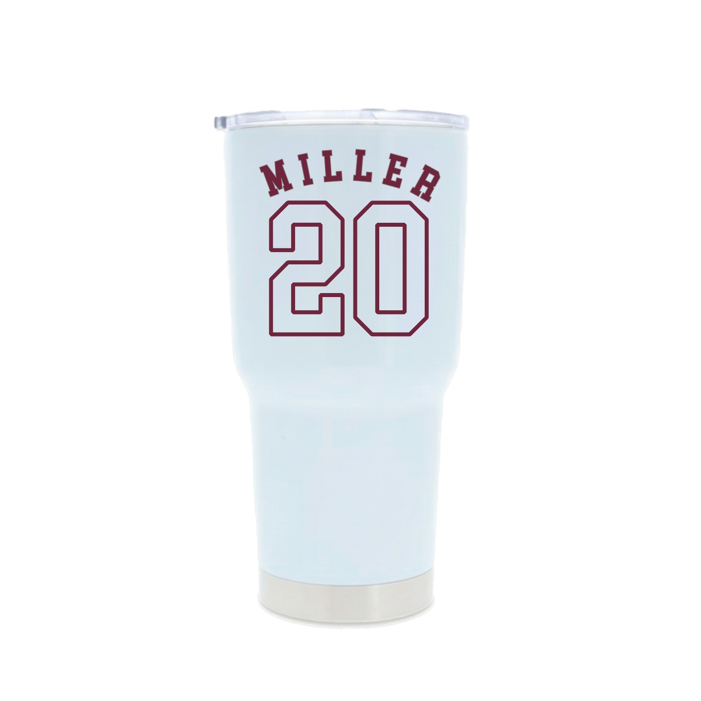 30oz Stainless Steel Tumbler — Shirsey Arch in White