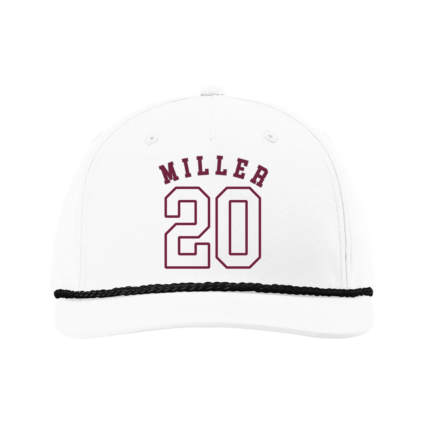 Five-Panel Classic Rope Cap — Shirsey Arch in White