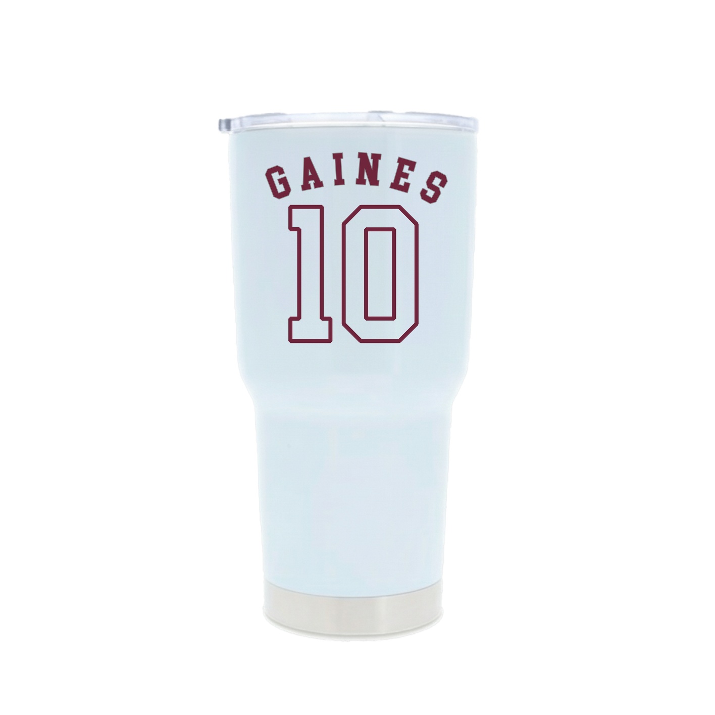 30oz Stainless Steel Tumbler — Shirsey Arch in White