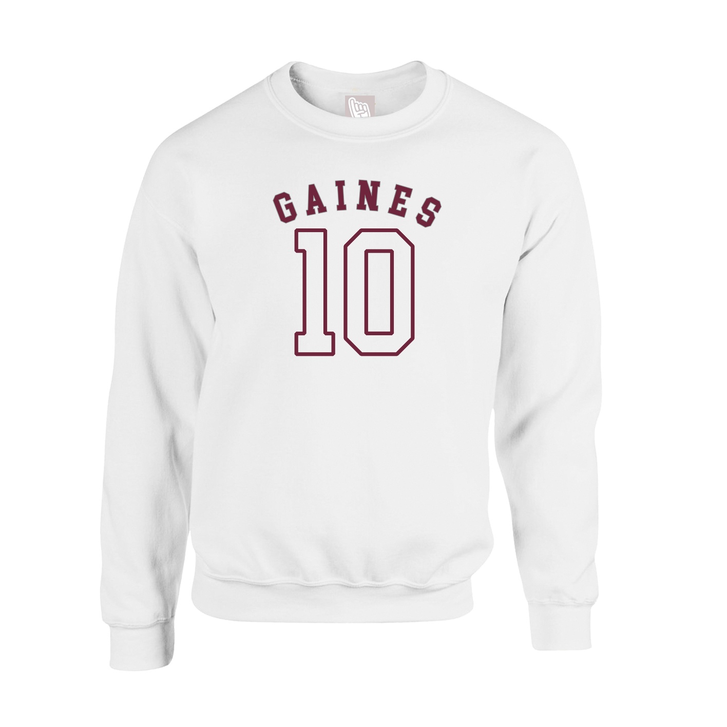 Fleece Crew — Shirsey Arch in White