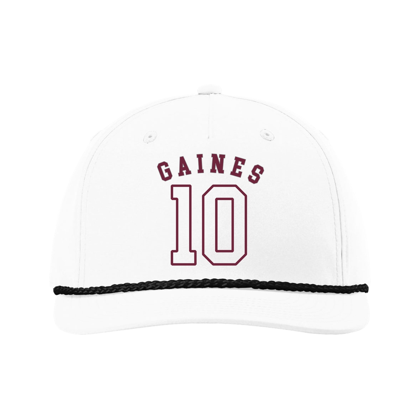 Five-Panel Classic Rope Cap — Shirsey Arch in White