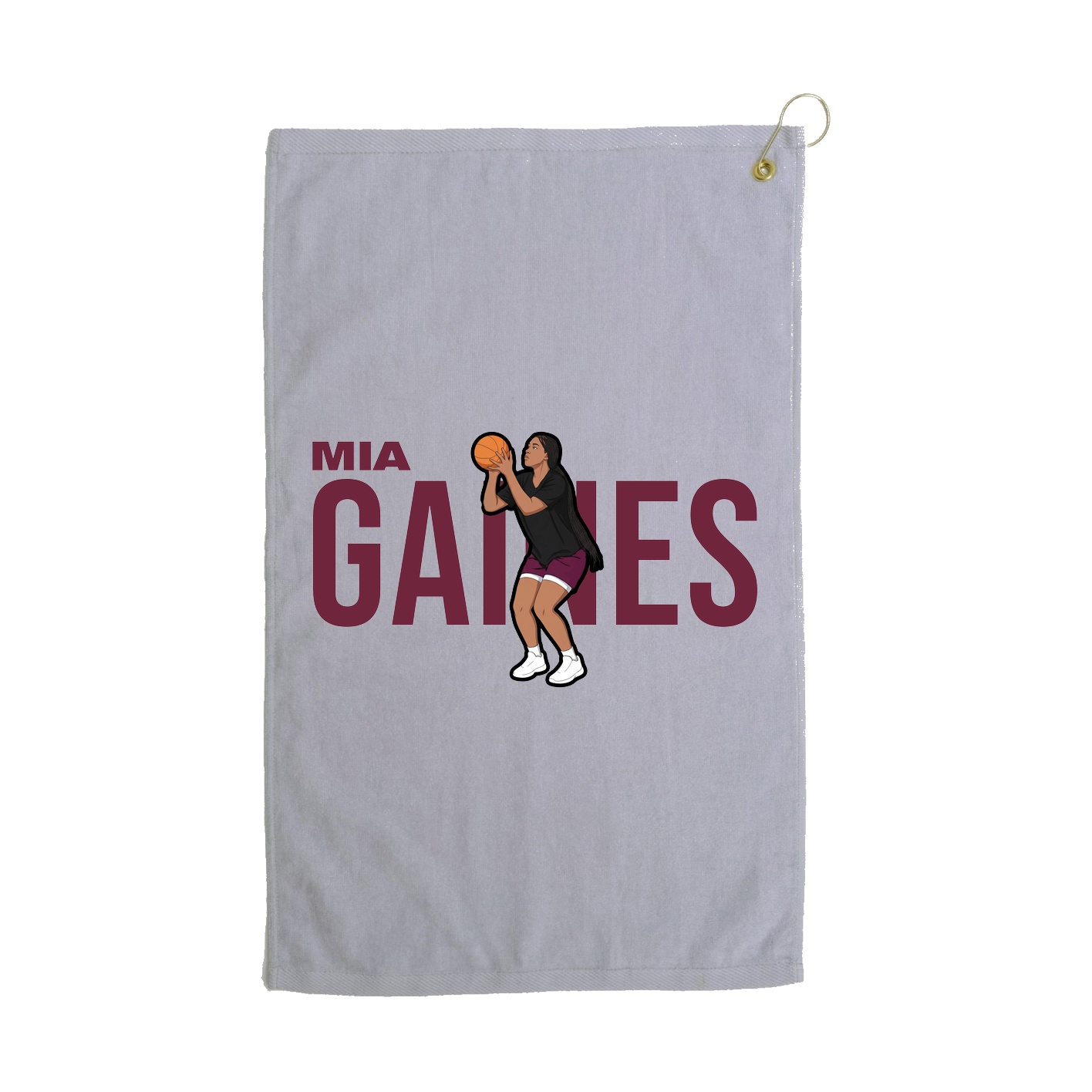 Golf Towel — Player Name in Grey