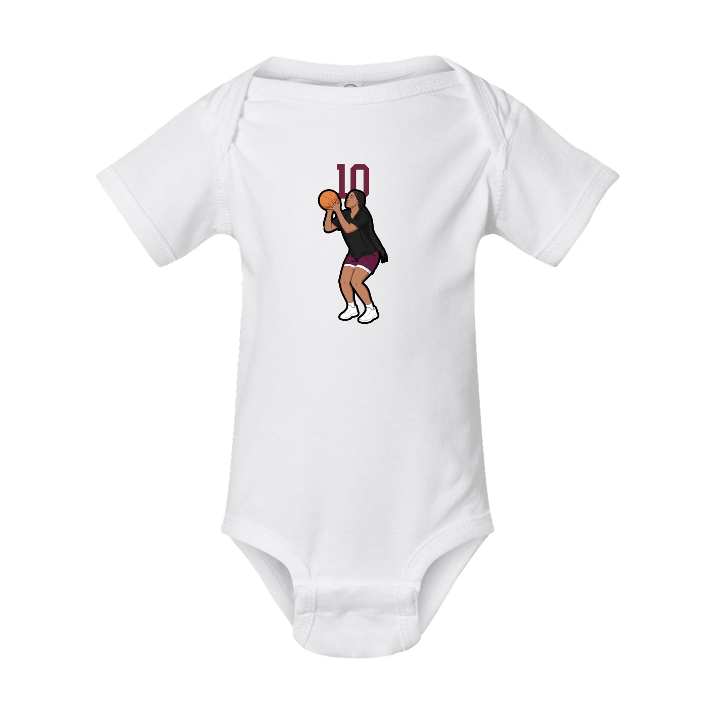 Baby Onesie — Number Top in White