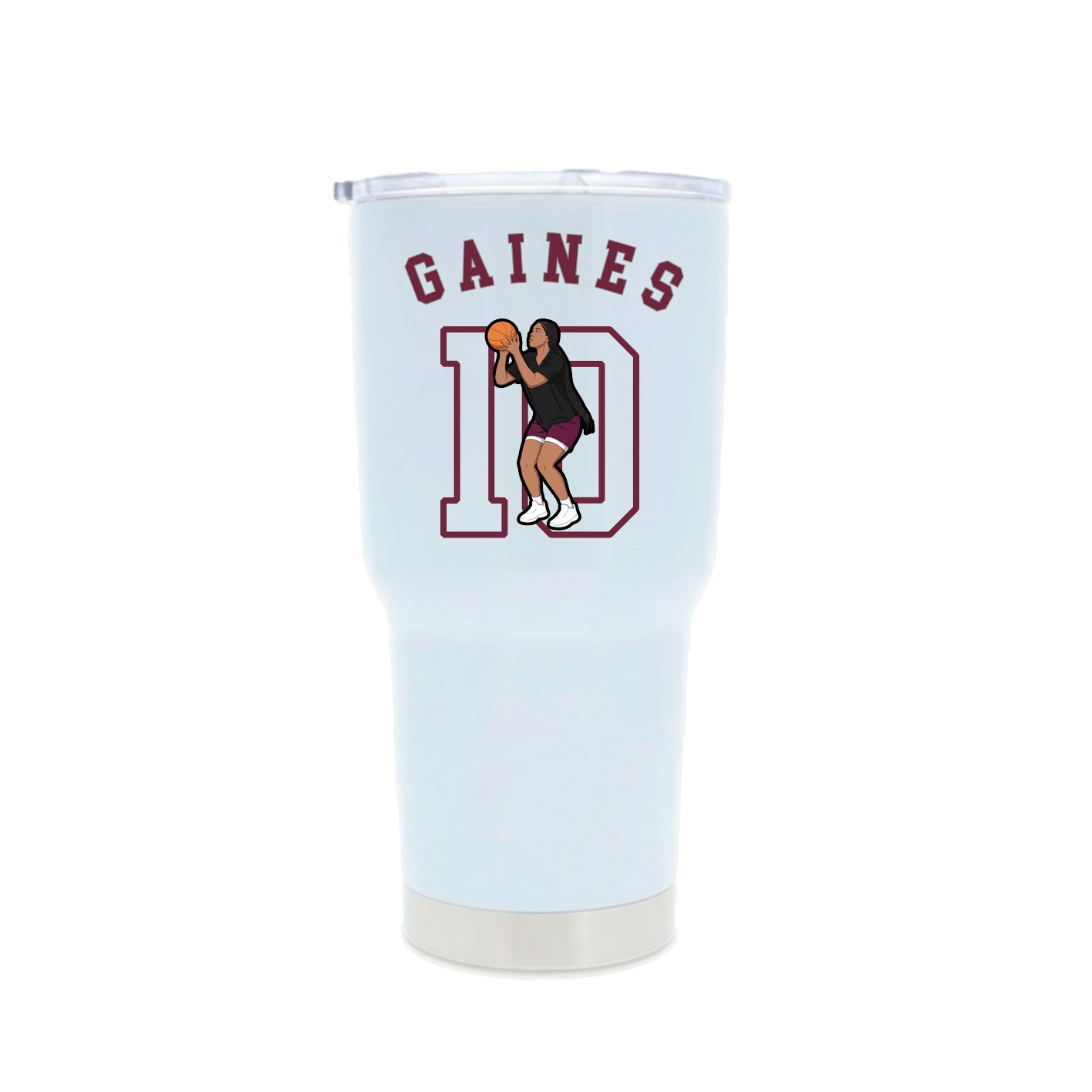 30oz Stainless Steel Tumbler — Shirsey Arch in White