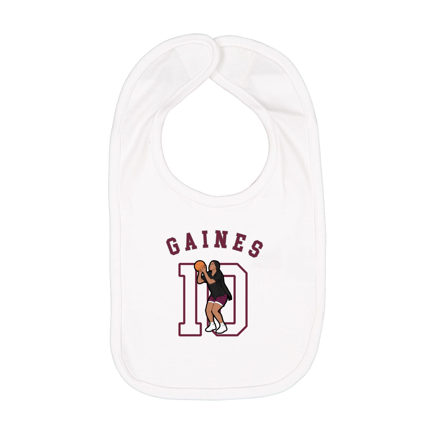 Infant Bib — Shirsey Arch in White