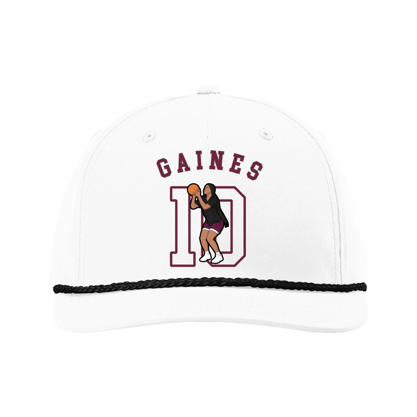 Five-Panel Classic Rope Cap — Shirsey Arch in White