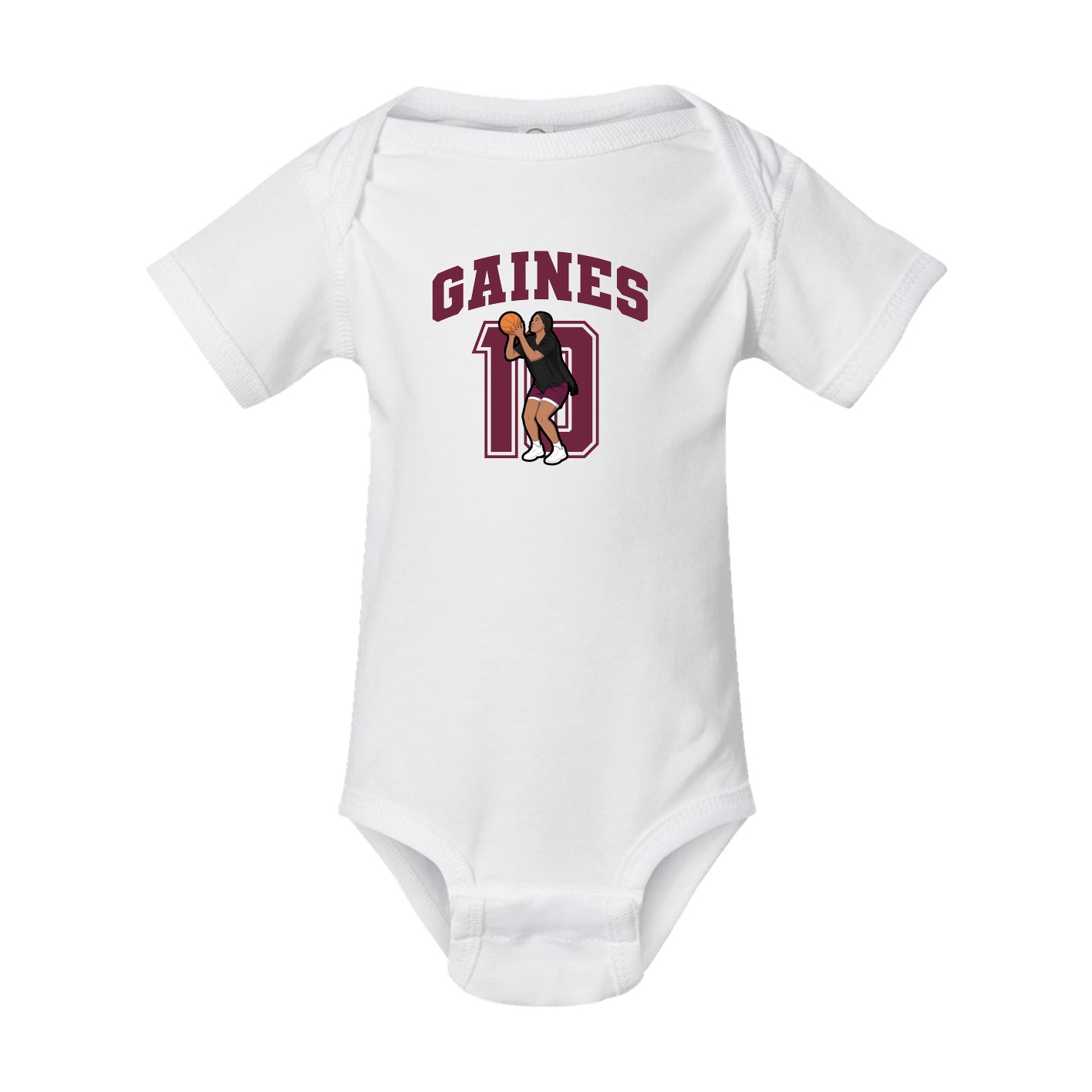 Baby Onesie — Number in White