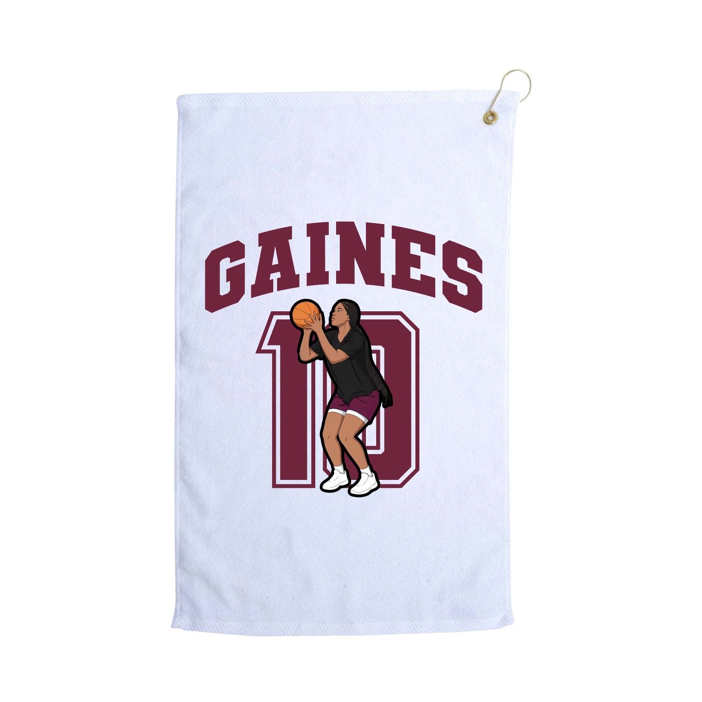 Golf Towel — Number in White